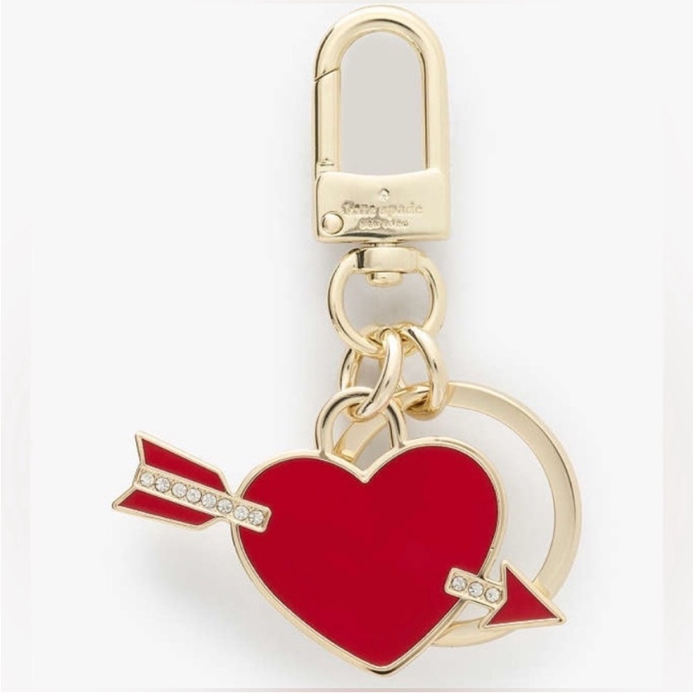 Kate Spade Love Shack Red Heart Keychain
